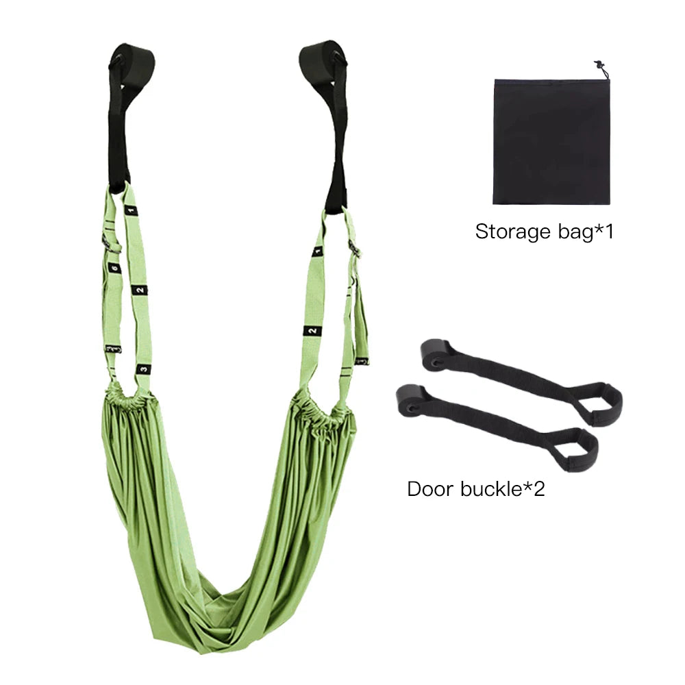 Aerial Yoga Strap Pull Rope Woman Hammock Stretch Leg Splits Trainer Female Gym Belt Aerial Hammock Swing Stretching Inversion