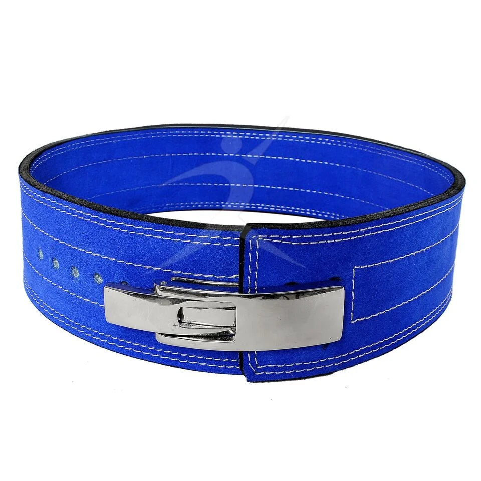 ? Weight Power Lifting Leather Lever Pro Belt Gym Training Red-White-Blue Xtra Small